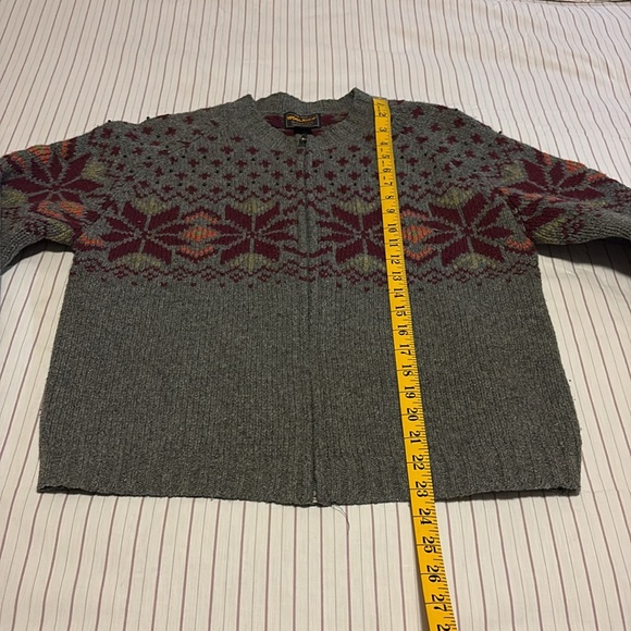100% lambswool Woolrich zipper cardigan - Picture 10 of 11